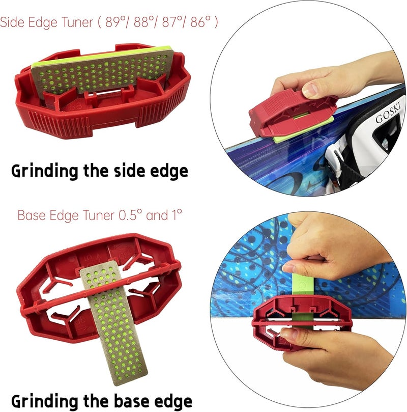 IGOSKI Snowboard Ski Edge Bevel Tuning ski Wax kit Diamonds 3 Pieces Diamond File 240 Grit 500 Grit 1000 Grit for Skier - Image 3